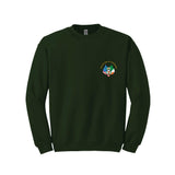 Forest green crewneck sweatshirt with the AOH traditional logo on the left chest