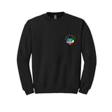 Black crewneck sweatshirt with the AOH traditional logo on the left chest