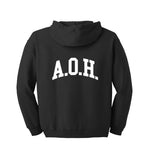 Double Print A.O.H. Full-Zip Hooded Sweatshirt - 8 oz., 50/50 Blend
