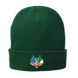 Embroidered Fleece-Lined Knit Cap