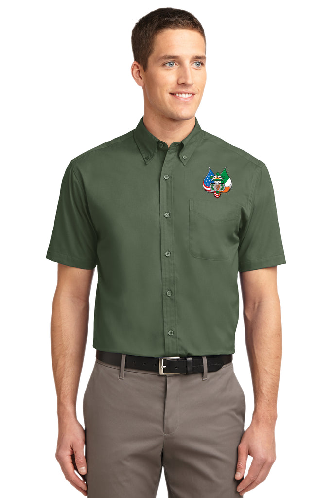 Port Authority Short Sleeve Easy Care Shirt with Embroidered Logo AOH Apparel Port Authority Short Sleeve Easy Care Shirt with Embroidered Logo AOH Apparel