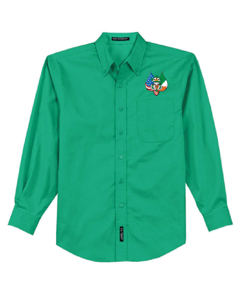Long Sleeve Easy Care Shirt with Embroidered Logo - AOH Apparel Long Sleeve Easy Care Shirt with Embroidered Logo - AOH Apparel