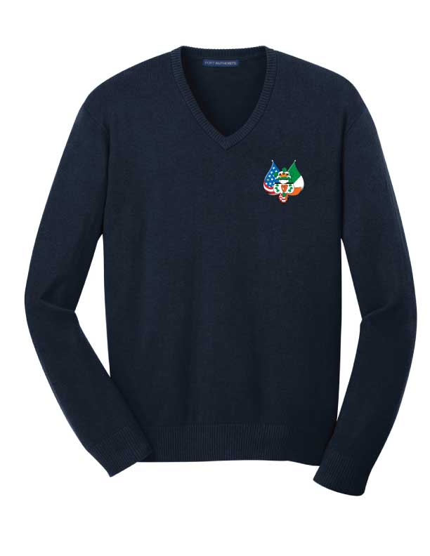 V-Neck Embroidered Sweater – AOH Apparel